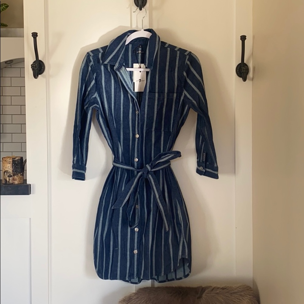 Seven for all Mankind Denim Button Up Dress
